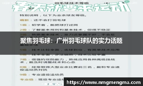 聚焦羽毛球：广州羽毛球队的实力话题