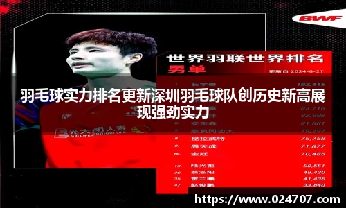 羽毛球实力排名更新深圳羽毛球队创历史新高展现强劲实力