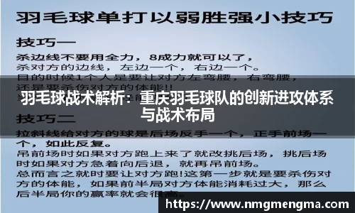 羽毛球战术解析：重庆羽毛球队的创新进攻体系与战术布局