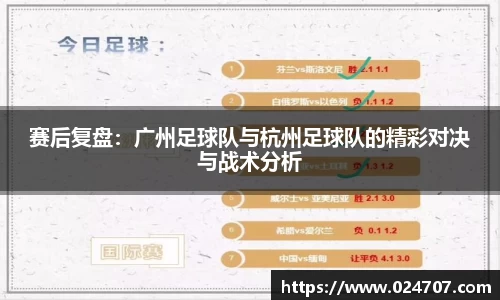 赛后复盘：广州足球队与杭州足球队的精彩对决与战术分析